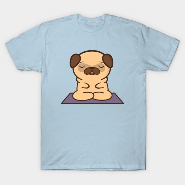 Cute and Kawaii Adorable Yoga Pug - Pug - T-Shirt | TeePublic
